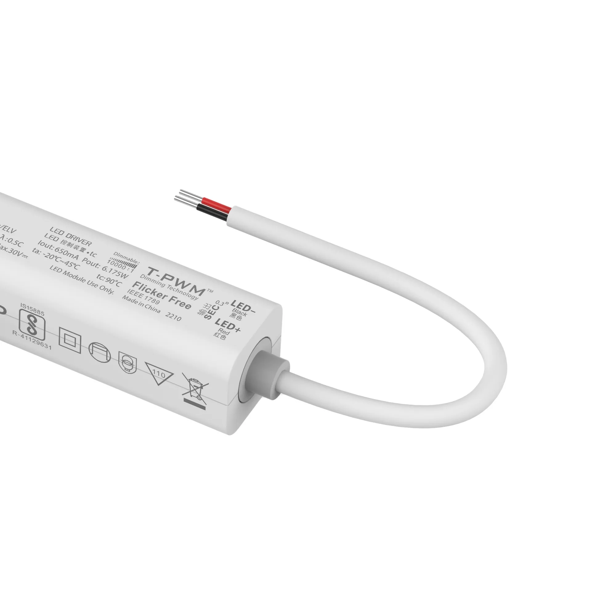 Triac/ELV, PWM,6W, C. Current Dimmable Driver, 650mA, DC:9-42Vdc, EFF>70%, IP20. SE-6-650-G1T  LTECH Triac Constant Current